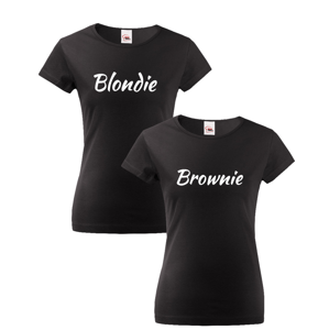 Dámská BFF trička Blondie a Brownie - stylová trika pro kamarádky