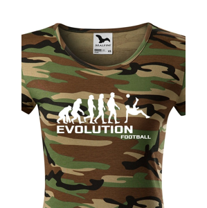 Dámské tričko evoluce fotbalu - ideální dárek pro fotbalistku