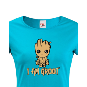 Dámské tričko Groot z filmu Strážci galaxie - Já jsem Groot na triku