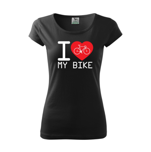 Dámské tričko I love my bike - ukažte všem, kam vás vaše srdce táhne