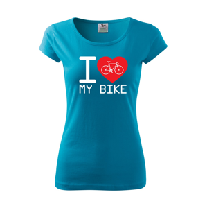 Dámské tričko I love my bike - ukažte všem, kam vás vaše srdce táhne