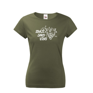 Dámské tričko k narozeninám Zraji jako víno - skvělý dárek pro ženu