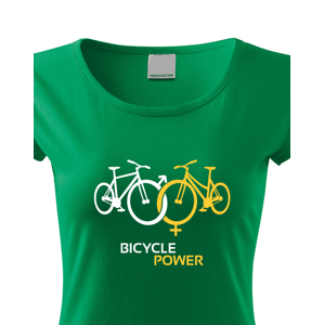 Dámské tričko pro cyklisty Bicycle Power - ideální dárek pro každého cyklo nadšence