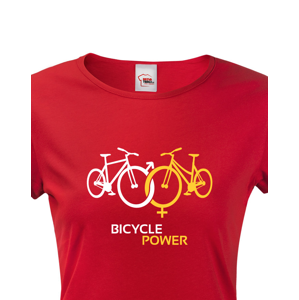 Dámské tričko pro cyklisty Bicycle Power - ideální dárek pro každého cyklo nadšence