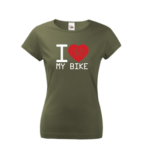 Dámské tričko pro cyklisty I love my bike - ideální dárek