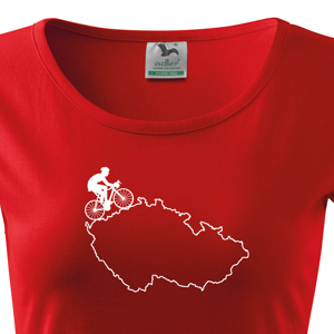 Dámské tričko pro cyklisty s mapou Čr