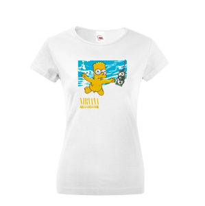 Dámské tričko pro fanoušky skupiny Nirvana - Bart