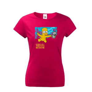 Dámské tričko pro fanoušky skupiny Nirvana - Bart