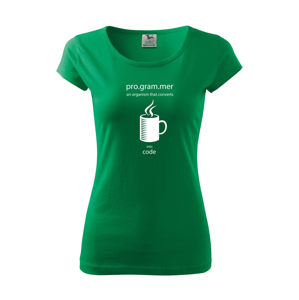 Dámské tričko pro programátorky Convert coffee in to code musíš mít