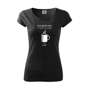 Dámské tričko pro programátorky Convert coffee in to code musíš mít
