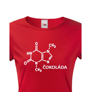 Dámské tričko s chemickým vzorcem čokolády - originální potisk