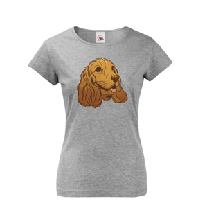 Dámské tričko  s motivem Kokršpaněla - dárek pro milovnice psů