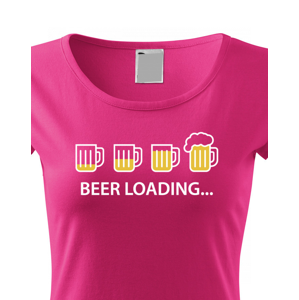 Dámské tričko s pivným motívom Beer loading
