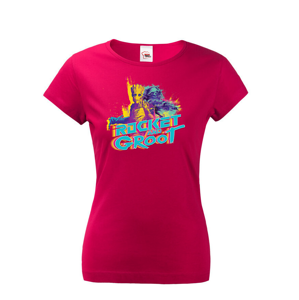 Dámské tričko s potiskem Groot a Rocket  - ideální dárek pro fanoušky Marvel
