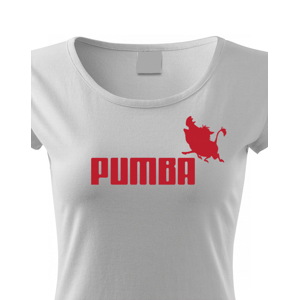 Dámské tričko s potiskem Pumba - originální dárek k narozeninám