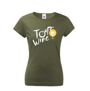 Dámské tričko s potiskem Tour wine - tričko pro milovnice vína