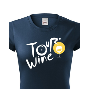 Dámské tričko s potiskem Tour wine - tričko pro milovnice vína