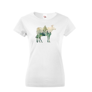 Dámské tričko s potiskem zvířat - Býk