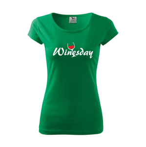 Dámské tričko s vtipným potiskem Winesday - triko nejen k vínu o víně