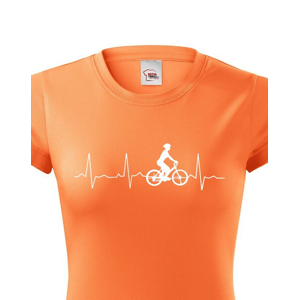Dámské tričko Tep cyklisty, ukažte všem kam vás vaše srdce táhne