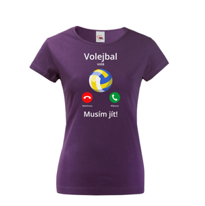Dámské tričko Volejbal volá Musím jít! - skvělý dárek pro milovníky volejbalu
