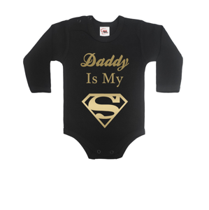 Dětské body s potiskem Daddy is my Superhero