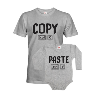 Dětské bodyčko pro miminko a tričko pro tatínka Copy a Paste
