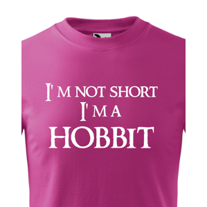 Dětské tričko "I am not short I am Hobbit" -  Nejsem malý, jsem hobit