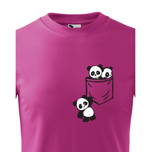 Dětské tričko Pandy v kapse - stylový originál 
