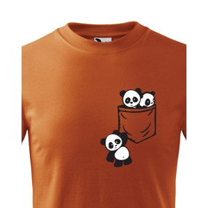 Dětské tričko Pandy v kapse - stylový originál 