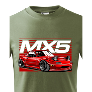 Dětské  tričko s potiskem  Mazda MX5 - tričko pro milovníky aut
