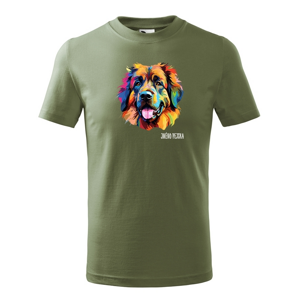 Dětské tričko s potiskem plemene Leonberger s volitelným jménem