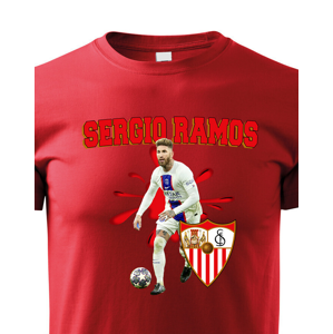 Dětské tričko s potiskem Sergio Ramos -  dětské tričko pro milovníky fotbalu