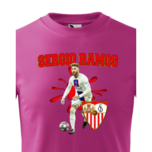 Dětské tričko s potiskem Sergio Ramos -  dětské tričko pro milovníky fotbalu