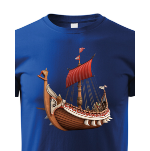 Dětské tričko s potiskem Vikingské lodě  - tričko pro malé dobrodruhy