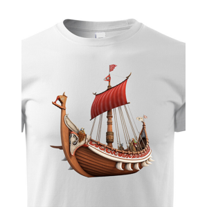Dětské tričko s potiskem Vikingské lodě  - tričko pro malé dobrodruhy