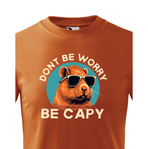 Dětské triko Don't be worry be capy - vtipné narozeninové triko