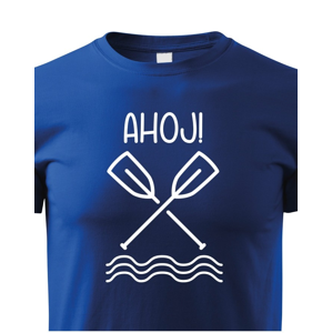 Dětské vodácké tričko Ahoj! - s dotiskem jména, týmu nebo čísla