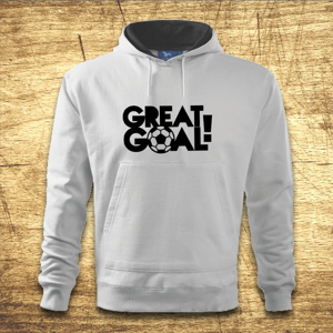 Mikina s kapucňou s motívom Great goal