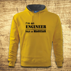 Mikina s kapucňou s motívom I am an engineer