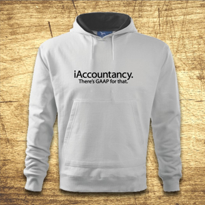 Mikina s kapucňou s motívom iAccountancy. There´s GAAP for that.