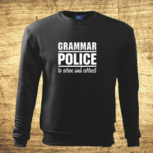Mikina s motívom Grammar police