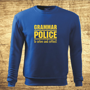 Mikina s motívom Grammar police