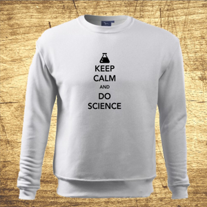 Mikina s motívom Keep calm and do science