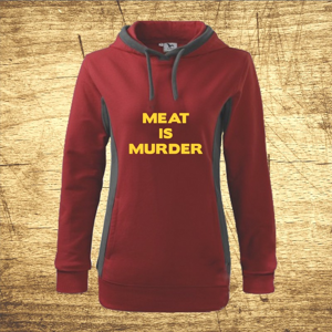 Mikina s motívom Meat is murder