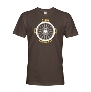 Originálne pánske tričko pre cyklistu Život v jednom kole