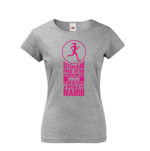 Originální dámské běžecké tričko Utíkám před dětmi
