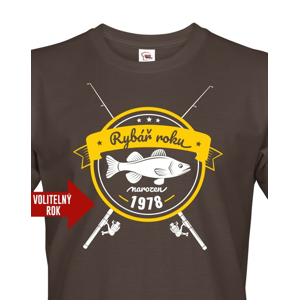 Originální tričko pro rybáře k narozeninám - volitelný rok na přání