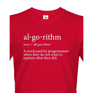 Pánské tričko Algorithm - vtipný dárek pro programtáry