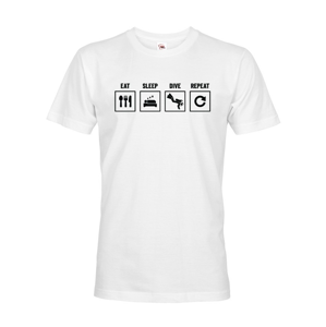 Pánské tričko Eat-sleep-dive-repeat - ideální dárek